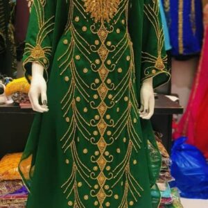 Emerald Peacock Yoke Farasha