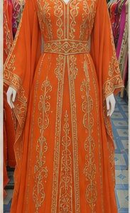Sunset Rust Royal Zari Kaftan